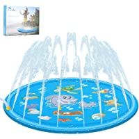 Luchild Splash Pad-170CM Aspersor de Juegos de Agua para Niños PVC Splash Play Mat Almohadilla de Juego de Agua para…